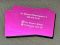 Металлические визитки розовые с гравировкой 50 шт